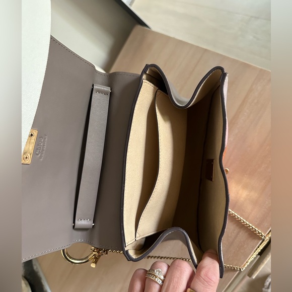 Chloe Drew Bag Crossbody Chain / multicolor suede patchwork 🌸 - Picture 4 of 15